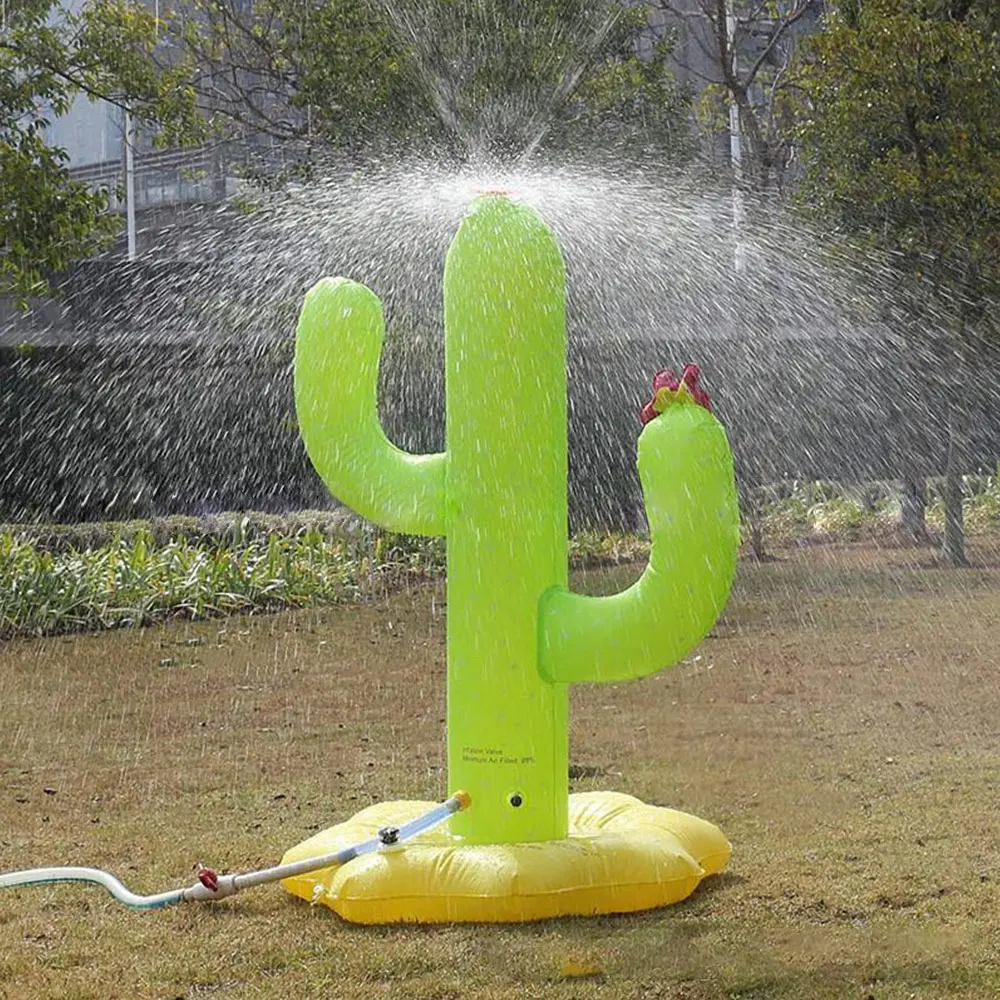 Kaktus aufblasbare Sprinkler Wasserspiel zeug für Kinder im Freien Hinterhof Rasen Spaß Wasserspiel Sommer Pool Party