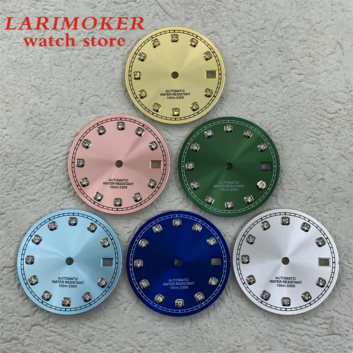 BLIGER 29mm Coronagonal dial Diamond Index Sun Texture dial date suitable for NH35 automatic watch modification change