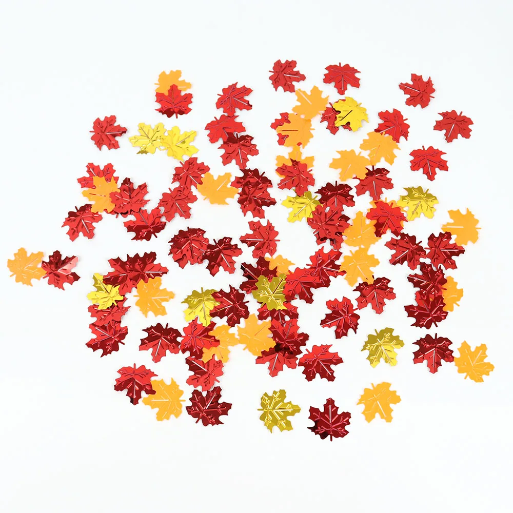 15g Herbst Glitzer Ahornblätter Konfetti Thanksgiving Dekor Pailletten Herbst Hochzeit Geburtstag Halloween Party Tischstreuer Konfetti – Detail 4