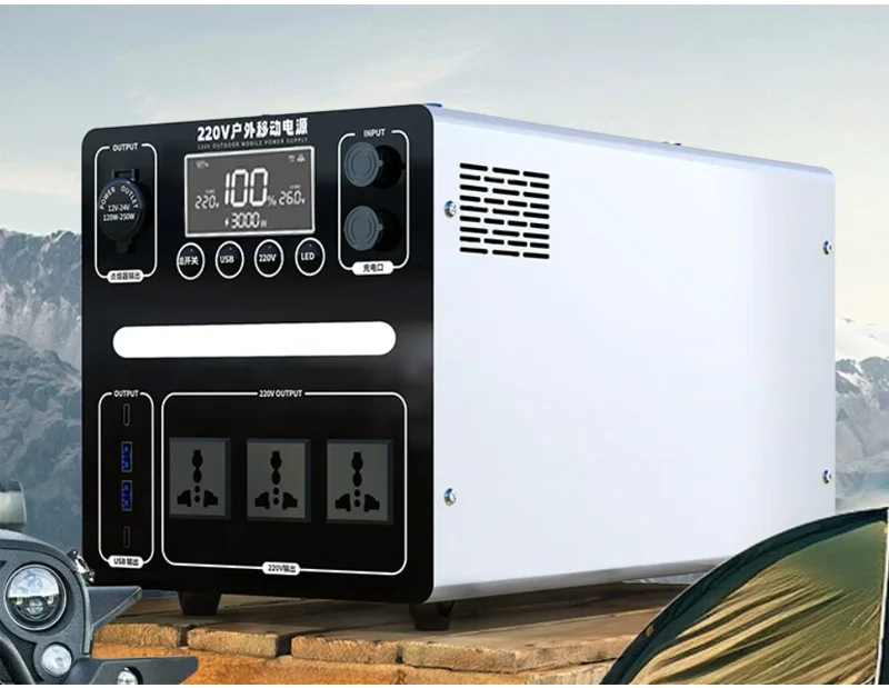 Outdoor Mobile Power Supply 220V Large Capacity Household Portable High-Power RV Energy Storage Battery Camping Emergency Backup