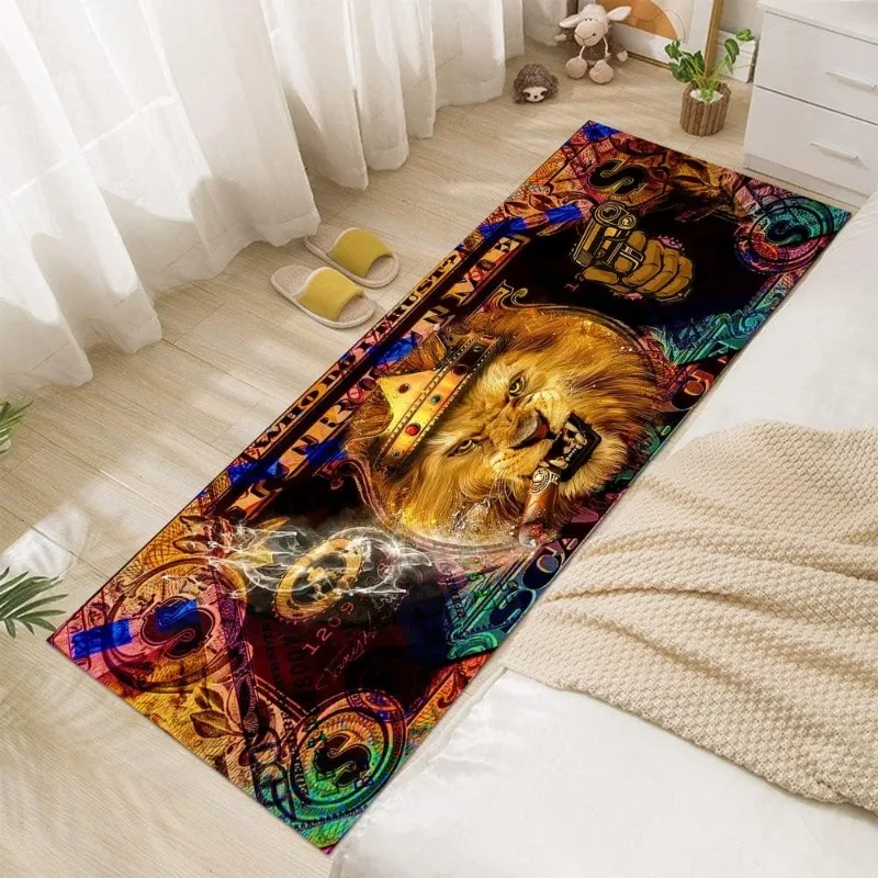 الفاخرة الدولار بيل عداء البساط مهيب النسر الذهب اللون عملة لهجة السجاد المدخل ديكور المضادة للانزلاق امتصاص الماء حصيرة #3