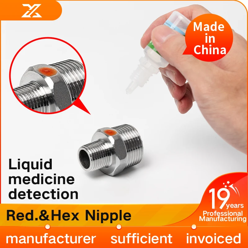 Conector de adaptador rápido macho de aço inoxidável Conector hexagonal para água, óleo e ar, 1/8 \