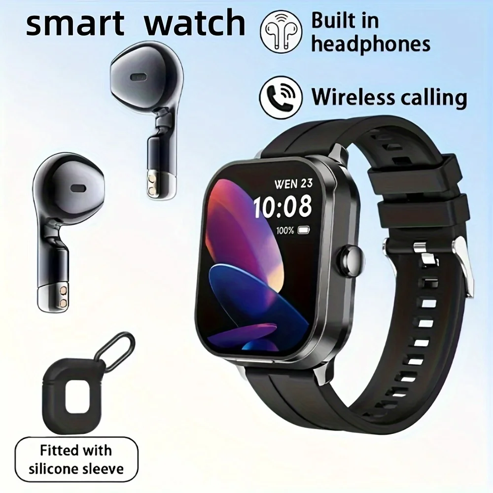 

Новые модные умные часы TWS-гарнитура Два в одном, беспроводные Bluetooth-двойные наушники, монитор здоровья, спортивный трекер, NFC Smartwatch