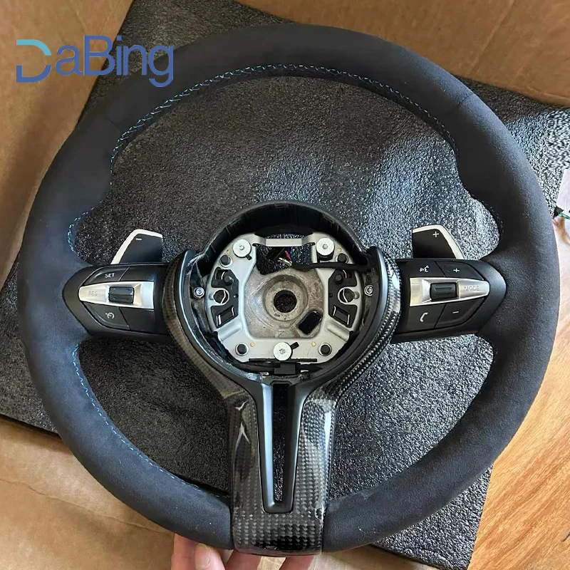 

Carbon Fiber Steering Wheel For F10 F20 F30 M2 M3 M4 M5 F80 F45 F42 Perforated Leather Racing Wheel Car Accessories