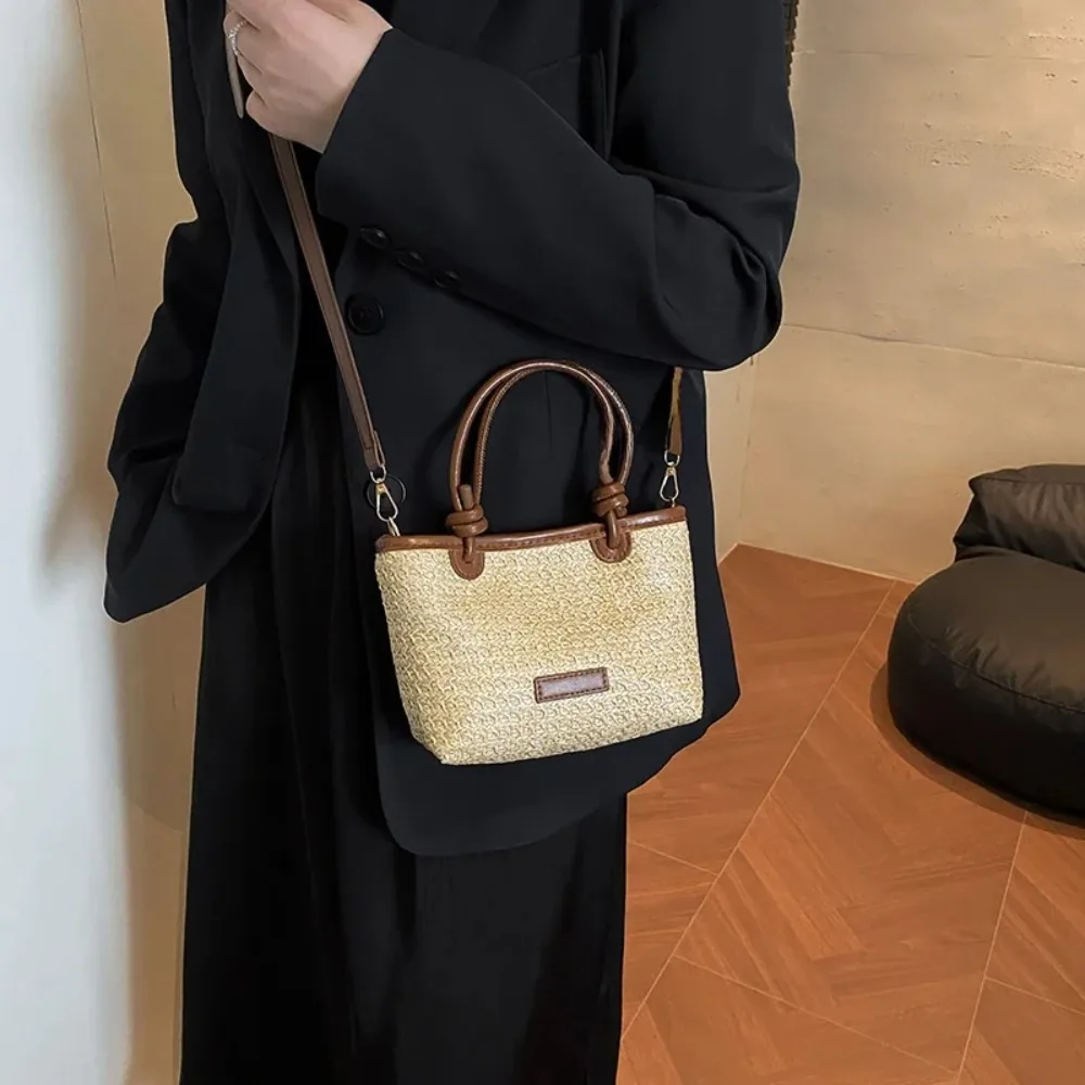 

Новые соломенные тканые сумки через плечо для женщин, летние каникулы, сумки на плечо, летние пляжные сумки на берегу моря