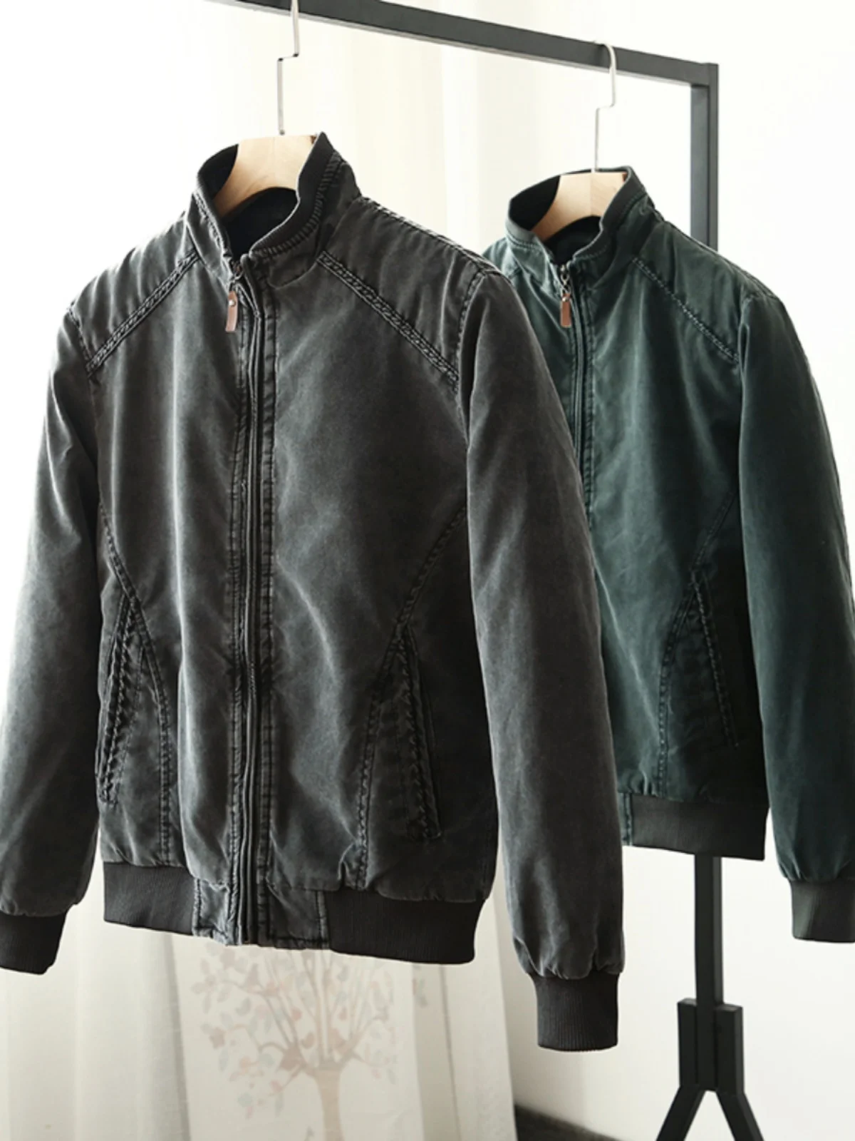 

Lightweight Warm Stand Collar Cotton Jaet for Men Quali Excellent Autumn Winter Faionable Casual Loose Fit Youth