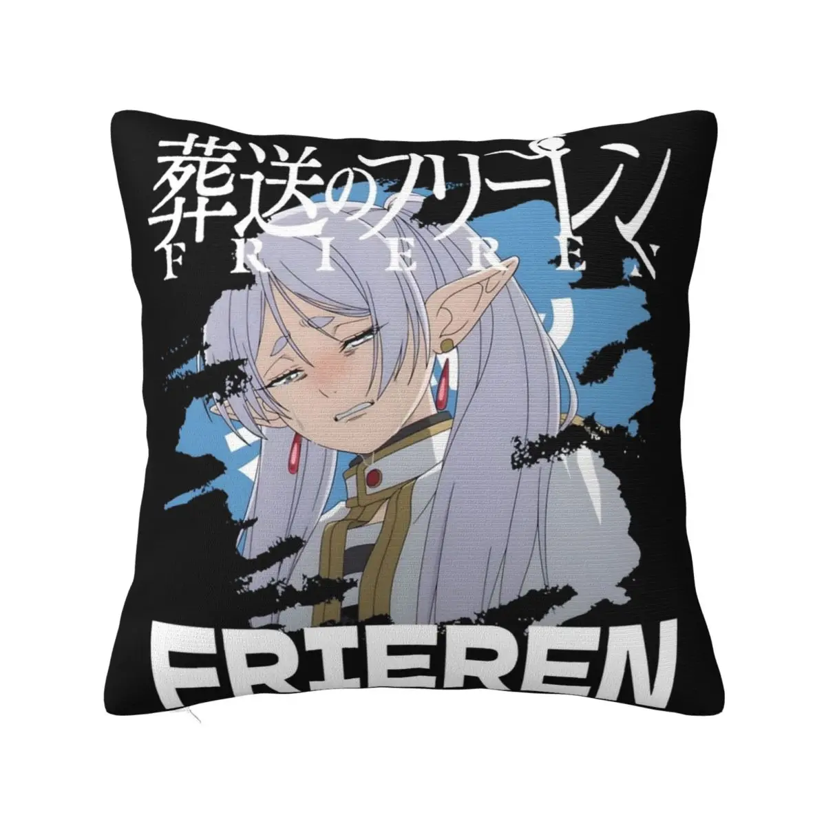 Frieren The Immortal Elf Mage Pillowcase Soft Polyester Cushion Cover Decor Throw Pillow Case Cover Home Zippered 40X40cm