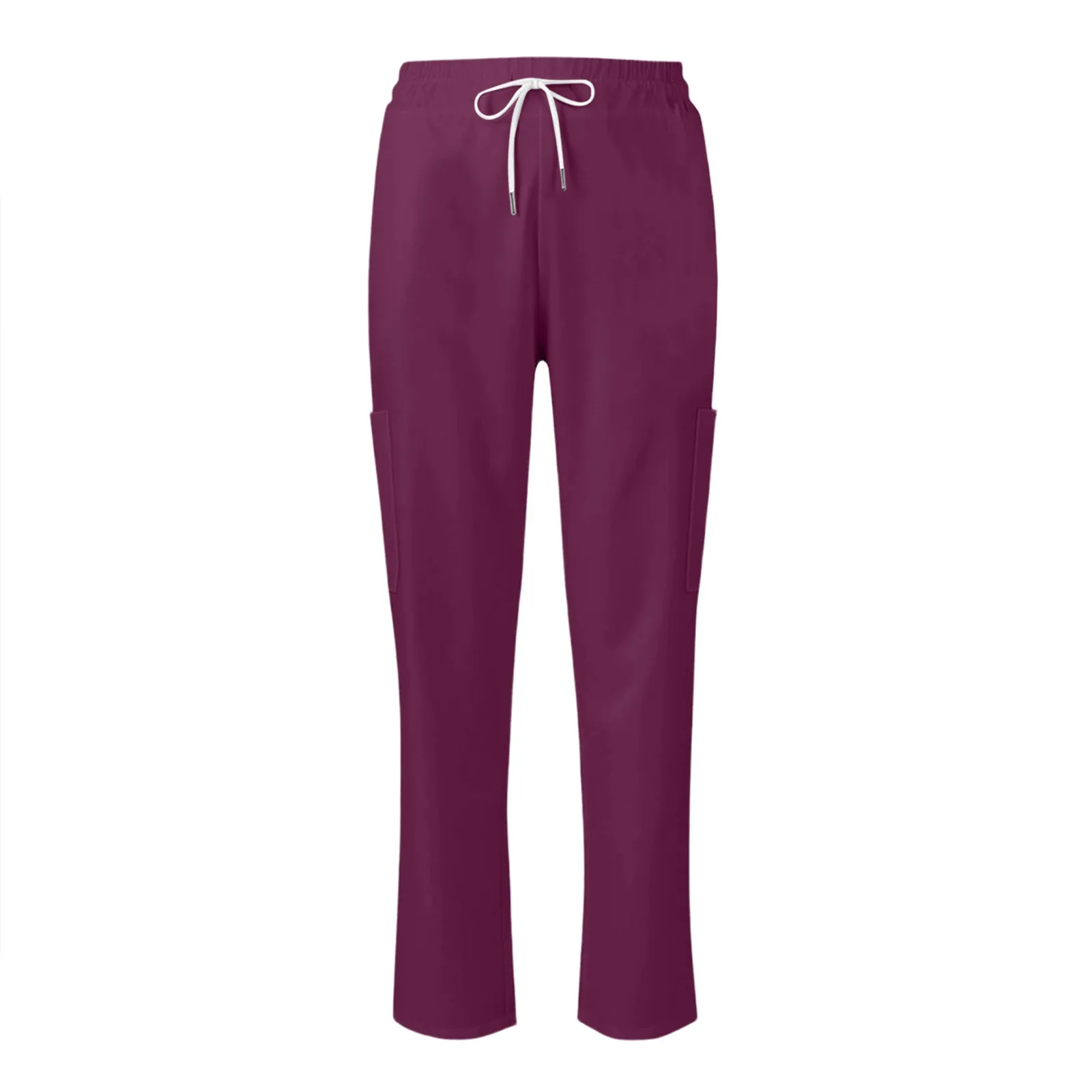 여성용 캐주얼 경량 컬러 작업 바지/간병인 바지 (사이드 포켓 포함)