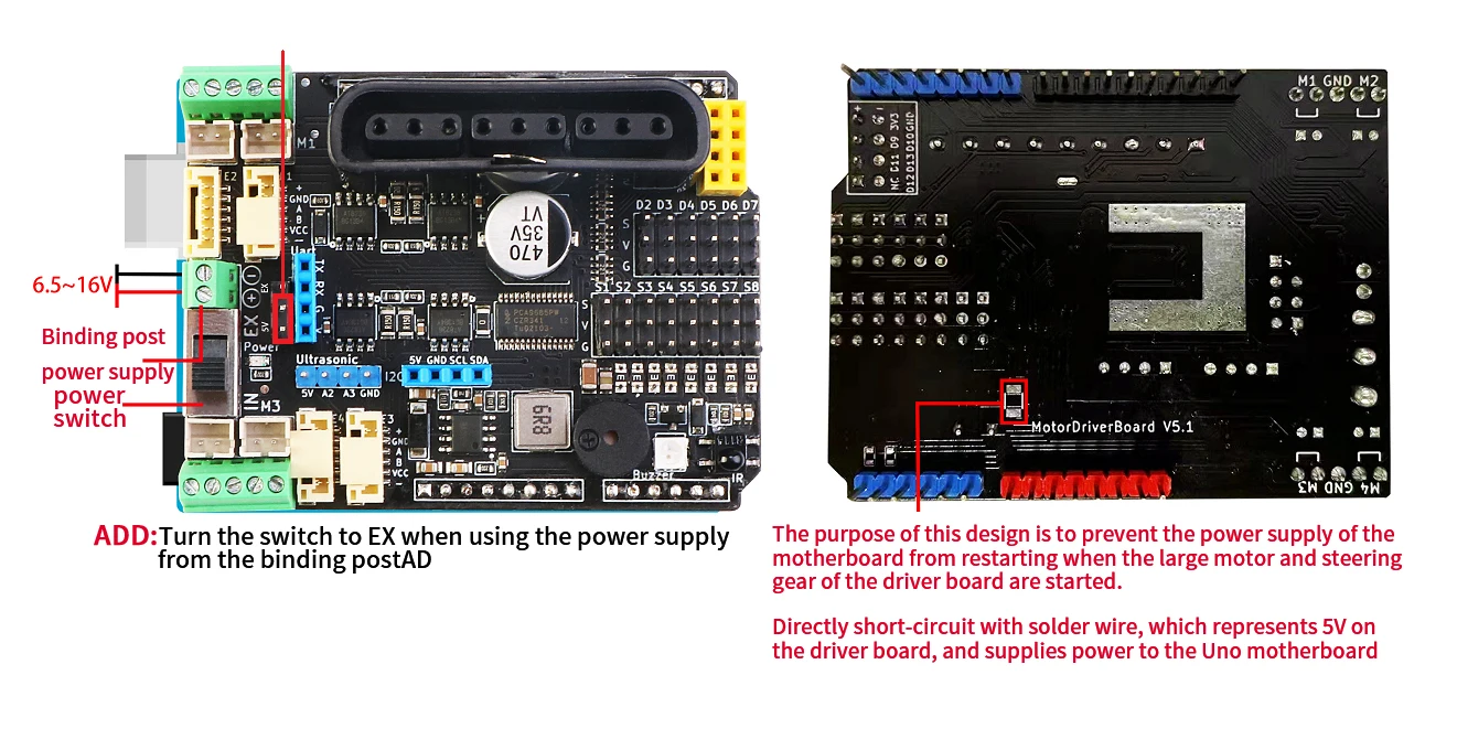 Emakefun Motor Driver Board Compatible with Arduino R3 Four-way Motor PS2 Control Smart Car Robot Arm with Mblock programming