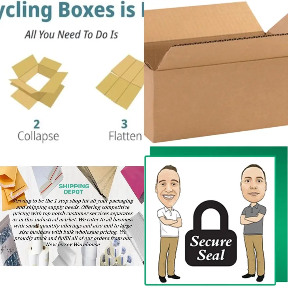 100-Pack 10x6x4 Inch Corrugated Cardboard Boxes for Shipping, Packing, and Moving