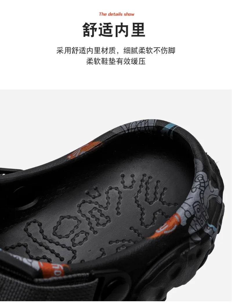 Übergrößen 47 48 Herren Clogs Sandalen Sommer Outdoor Garten Clogs Lochschuhe Herren Freizeitschuhe Wasserschuhe Komfortable Weiche Hausschuhe – Detail 7