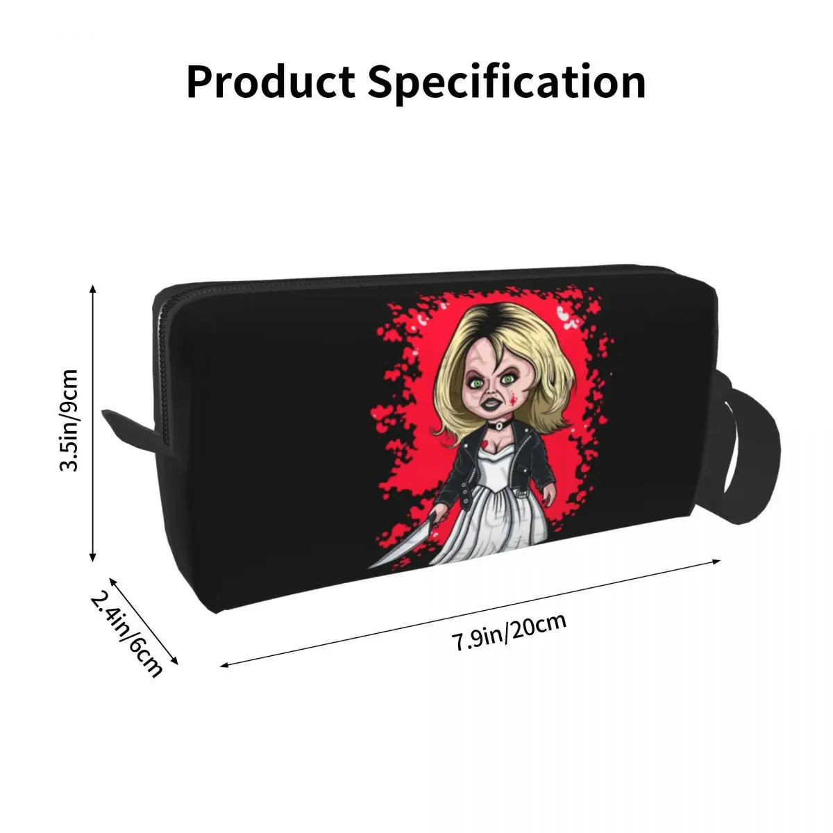 Custom Bride Of Chucky Toiletry Bag Women Scary Tiffany Makeup Cosmetic Organizer Ladies Beauty Storage Bags Dopp Kit Case Box