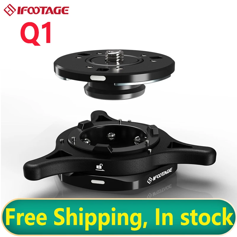 

Ifootage SEASTARS Q1 QUICK RELEASE Plate Base Plate Tripod Screw Mount For DSLR Camera Camcorder Manfrotto