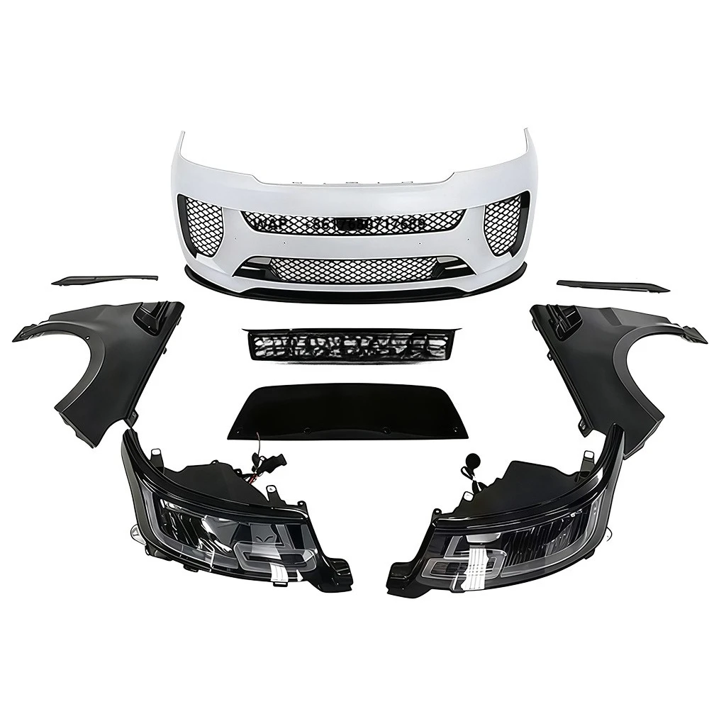 Upgrade to the 2025 SV Body Kit (front Bumper, Headlights, Grille, Fenders) for 2014-2018  Range Rover Sport Models.