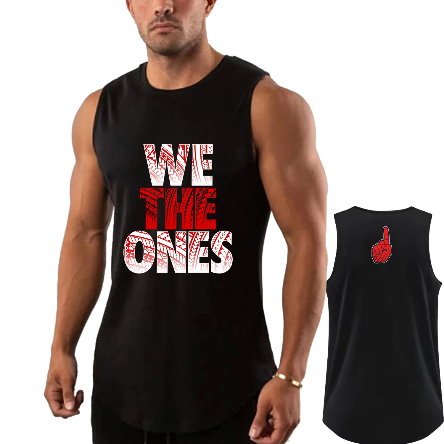 Fashion Men's Wrestling Fans Summer New The Bloodline We The ONES Black Tank Top Street Casual Fashion Jacob Fatu Men's Clothing