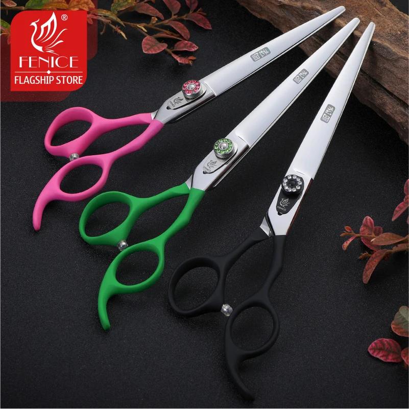 Imagem -03 - Fenice Dog Grooming Shears Pet Cutting Shears Dog Grooming Cortador Reto 75 80 90 95 10