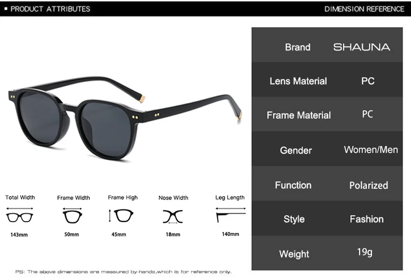 SHAUNA Retro Platz Frauen Polarisierte Sonnenbrille Mode Nieten Dekoration Männer Punk Fahren Sonnenbrille Shades UV400 – Detail 5