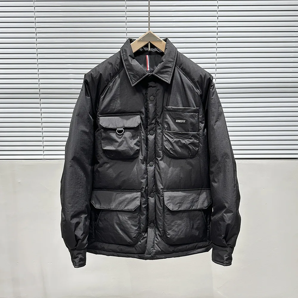 

G-Home Winter Men's Faion High-End Du down Jaet Multi-ket Workwear irt Trendy Urban Sle Regular Fit Outerwear