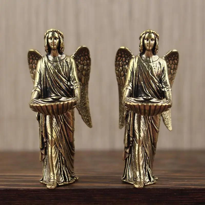 Europäische Engel-Figur Wohndekor-Statue Schutzengel mit Flügeln Engel-Ornament Wohnzimmer-Dekorationen