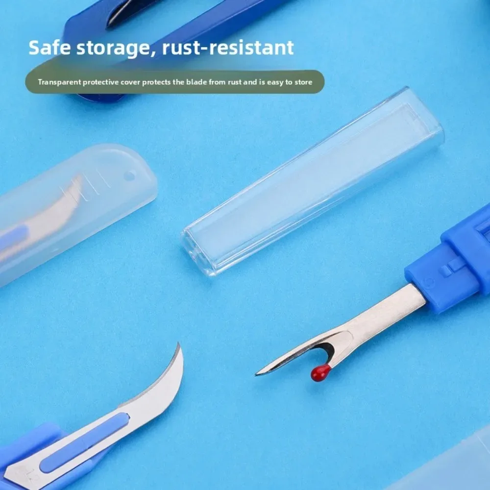 Blue Sewing Kit 5Pcs Thread Ripper Seam Ripper Stitch Removal Scissors Tool Set for Sewing Craft Tailor Clothing Repair view 5