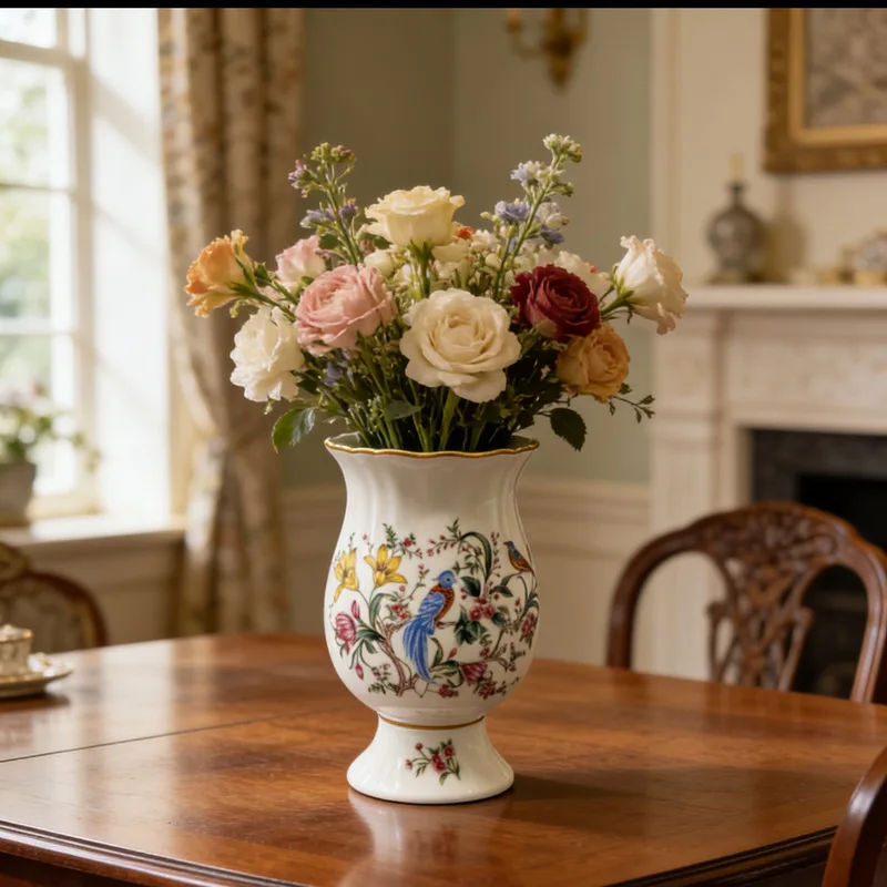 American-style light luxury ceramic vase for flower arrangement, high-end home decor for living room