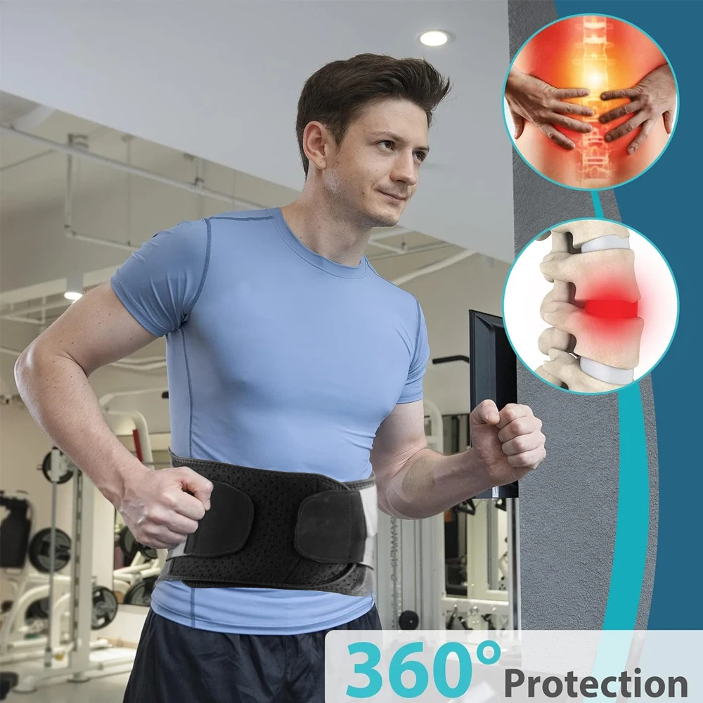 Back Brace,Back Support Belts for Men Women,Compression Lower Back Brace for Pain Relief,Strained Muscle,Breathable Lumbar Belts