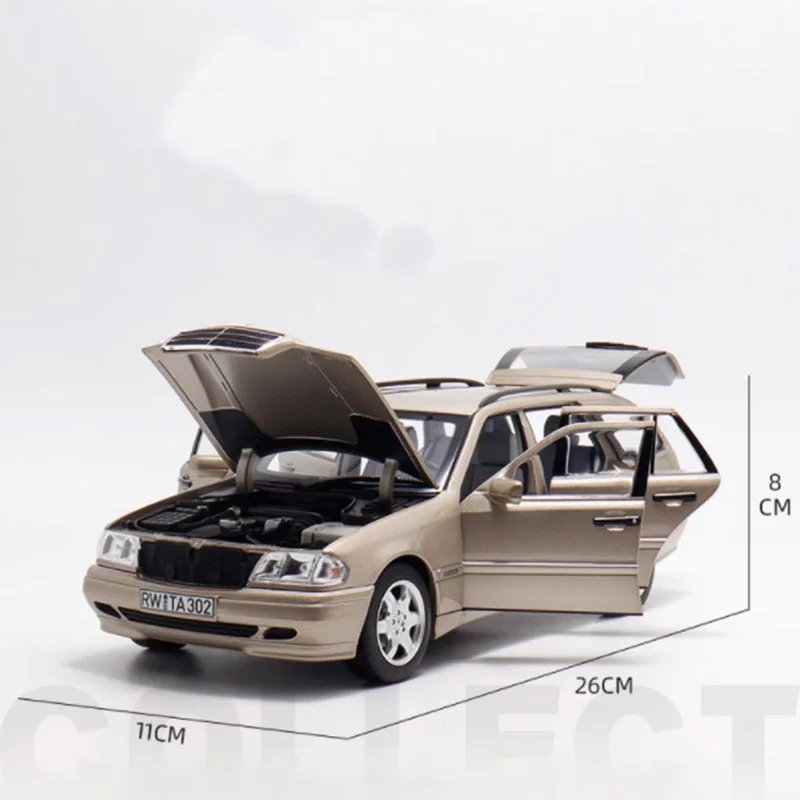 1:18 Schaal C-CLASS W202 Station Wagon Volledig Open Simulatie Legering Model Auto Statische Display Collectible Gift Souvenir Decoratie