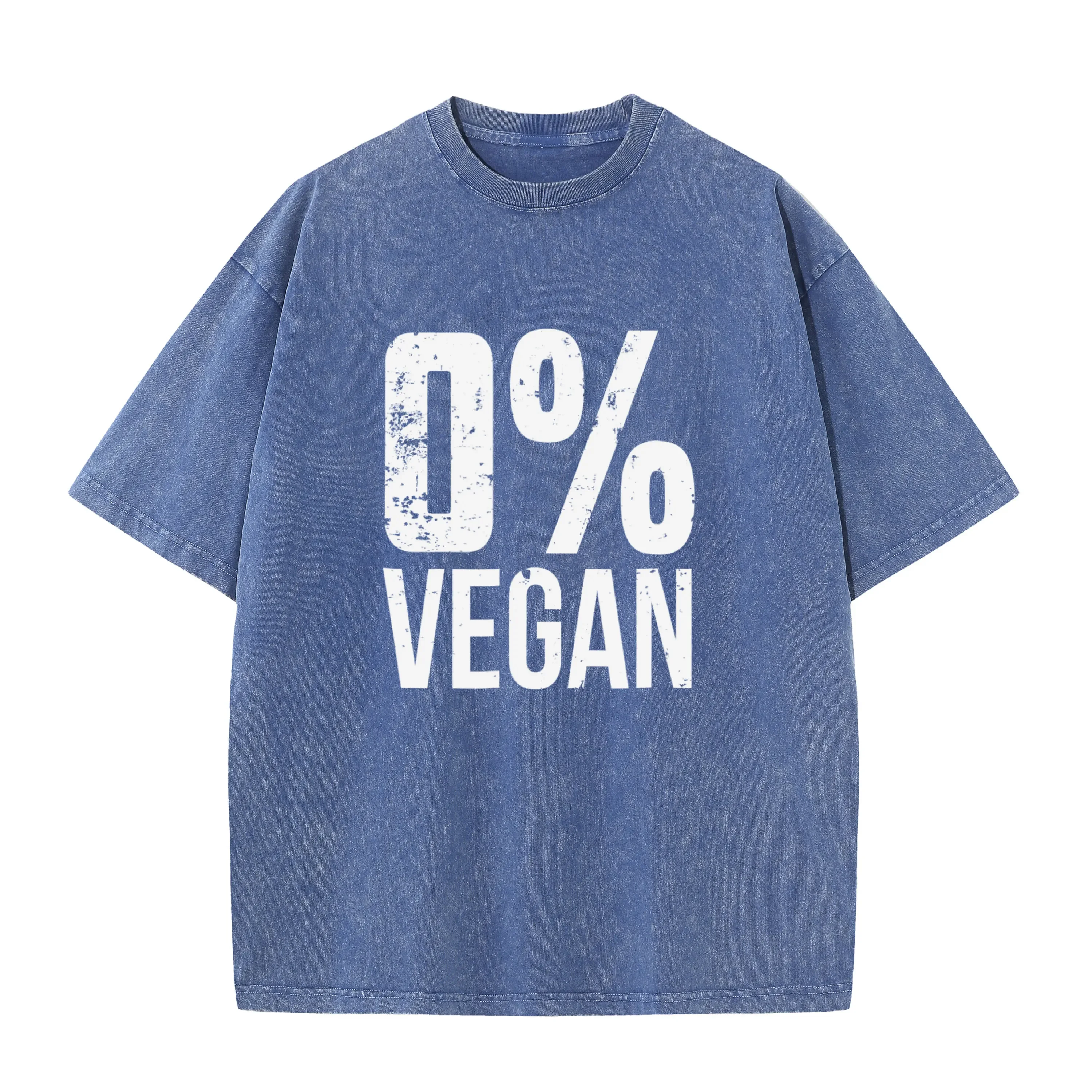 Zero Percent Vegan Funny BBQ Carnivore Meat Eater Bleach style T-Shirt Top T-shirts for Men Printing Tops Shirts Oversized cosie