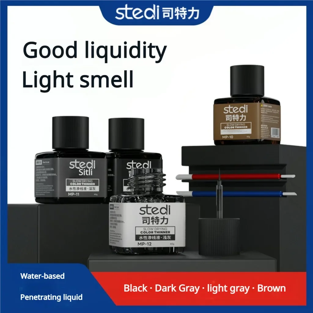 40g MP13 set Stedi Water-based Fluorescent Panel Liner Paint for Model Building Fluorescent Ink Panel Line Accent Color