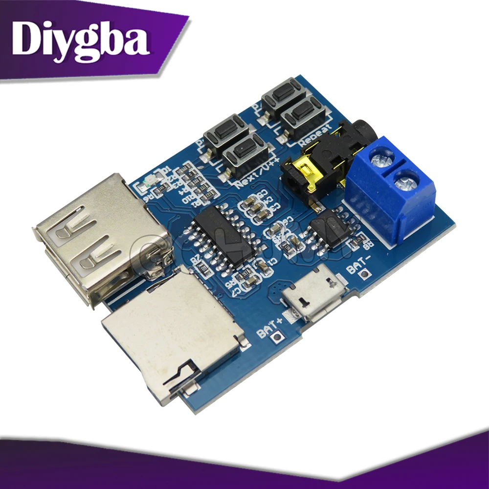 MP3 lossless decoding board comes with power amplifier MP3 module MP3 decoder TF card USB decoding player