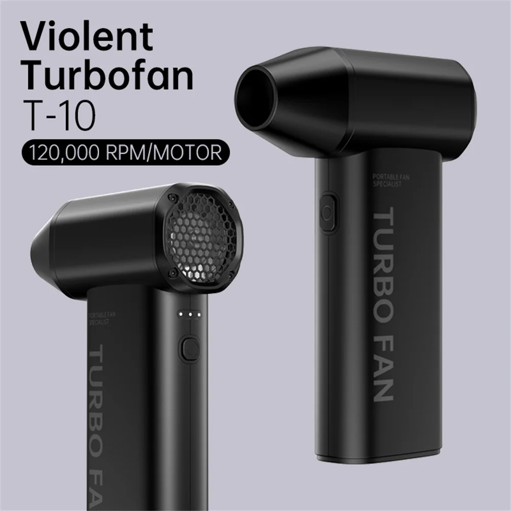 X10 Turbo Jet Fan 130000 RPM Electric Air Blower Powerful Large Wind Hair Dryer High-Speed Turbo Handheld Mini Blower