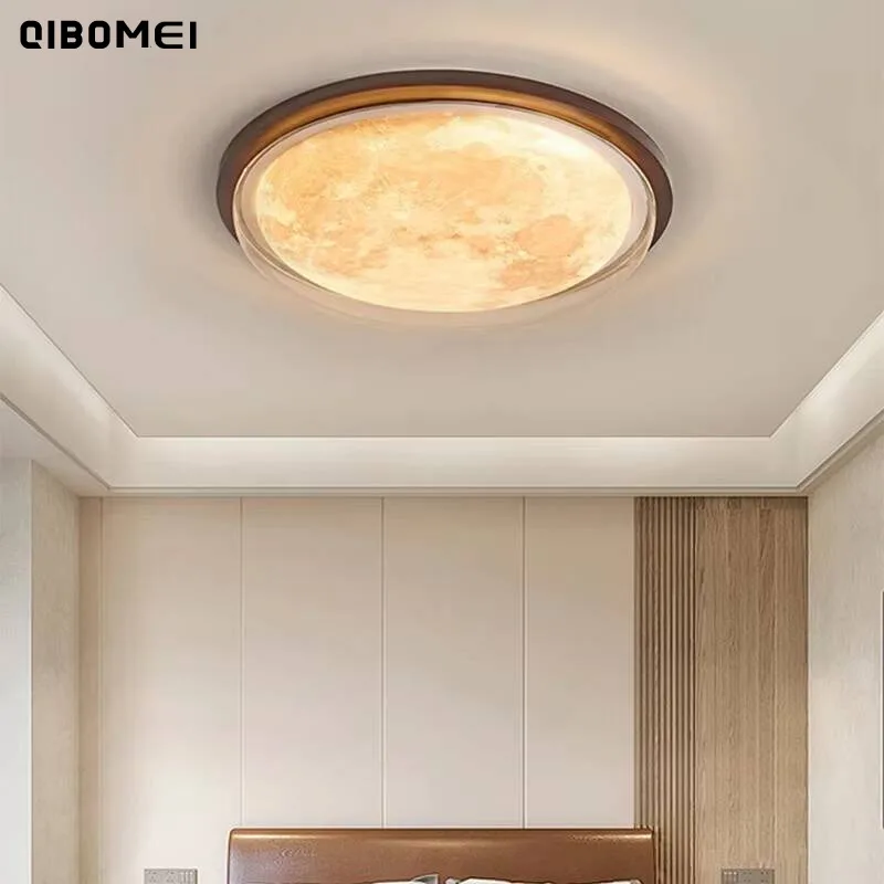 retro-led-bedroom-ceiling-light-simple-walnut-color-starry-sky-moon-children-room-ceiling-lamp-modern-home-indoor-lighting-lamps