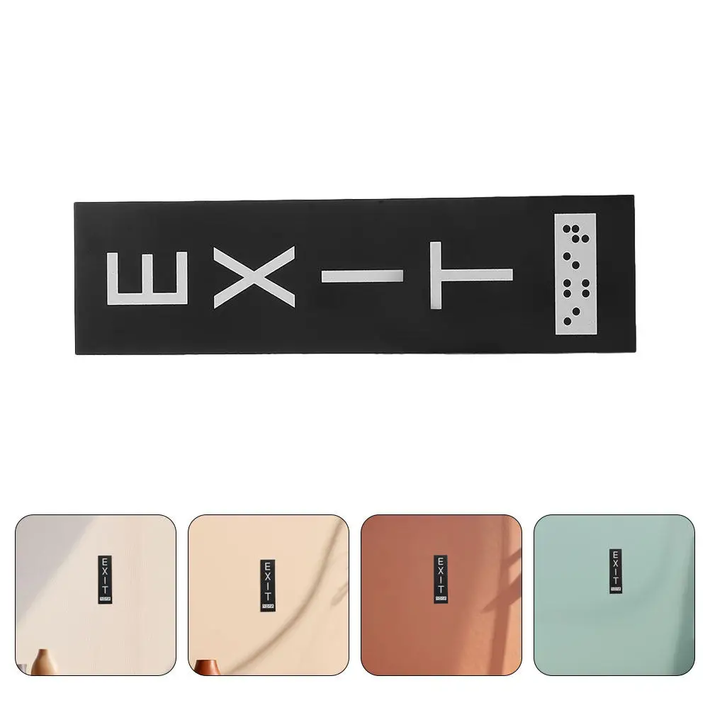 Acrylic Adhesive Exit Sign Business Doors Clear Visibility Vertical Mounting Strips Indoor Office Safety Emergency Sign