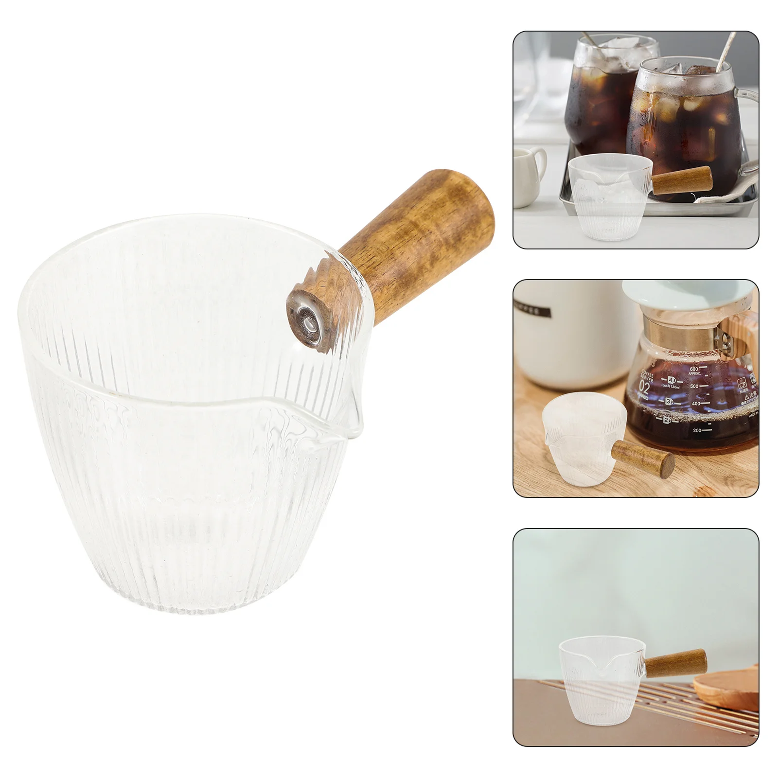 

Small Milk Container Glass Frothing Pitcher Pitchers Espresso Pouring Cup Jug Tea