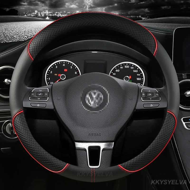 

PU Leather Car Steering Wheel Cover For Golf 5 Mk5 Passat B6 Tiguan Golf 6 Mk6 Polo MK5 2007 - 2011 Auto Accessories