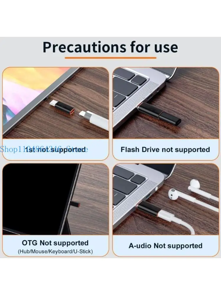 652F Light to Type C Adapter Durability Metal Housing Car Chargers for Smartphones Tablets Quick Connection 480Mbps Data