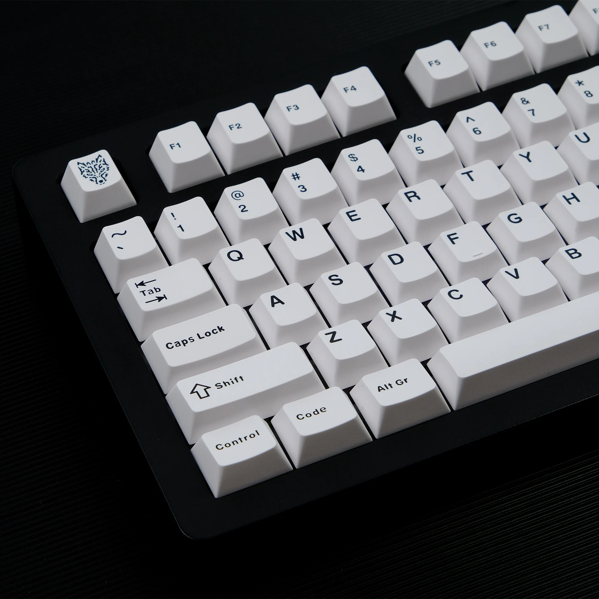 Custom Jelly Round Side Keycaps Ice Crystal Translucent White OEM Profile Russian Korean for Cherry MX Mechanical Keyboard Gift
