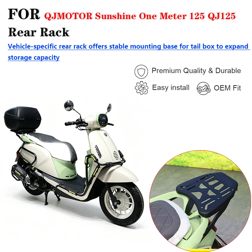 For QJMOTOR Sunshine One‑Meter 125 QJ125 Motorcycle Rear Luggage Rack Tail Box Mount Bracket Modification Accessories