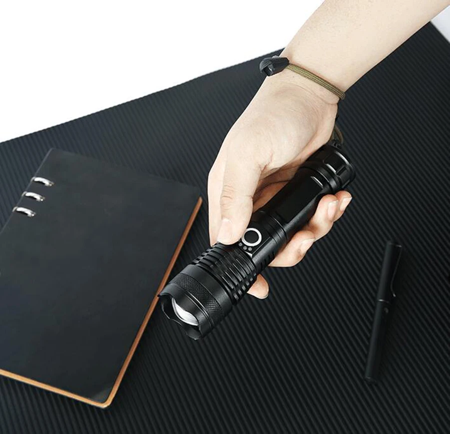 RIDE Camp Torch USB Rechargeable High-brightness LED Long-range Telescopic Zoom Night Fishing Flashlight