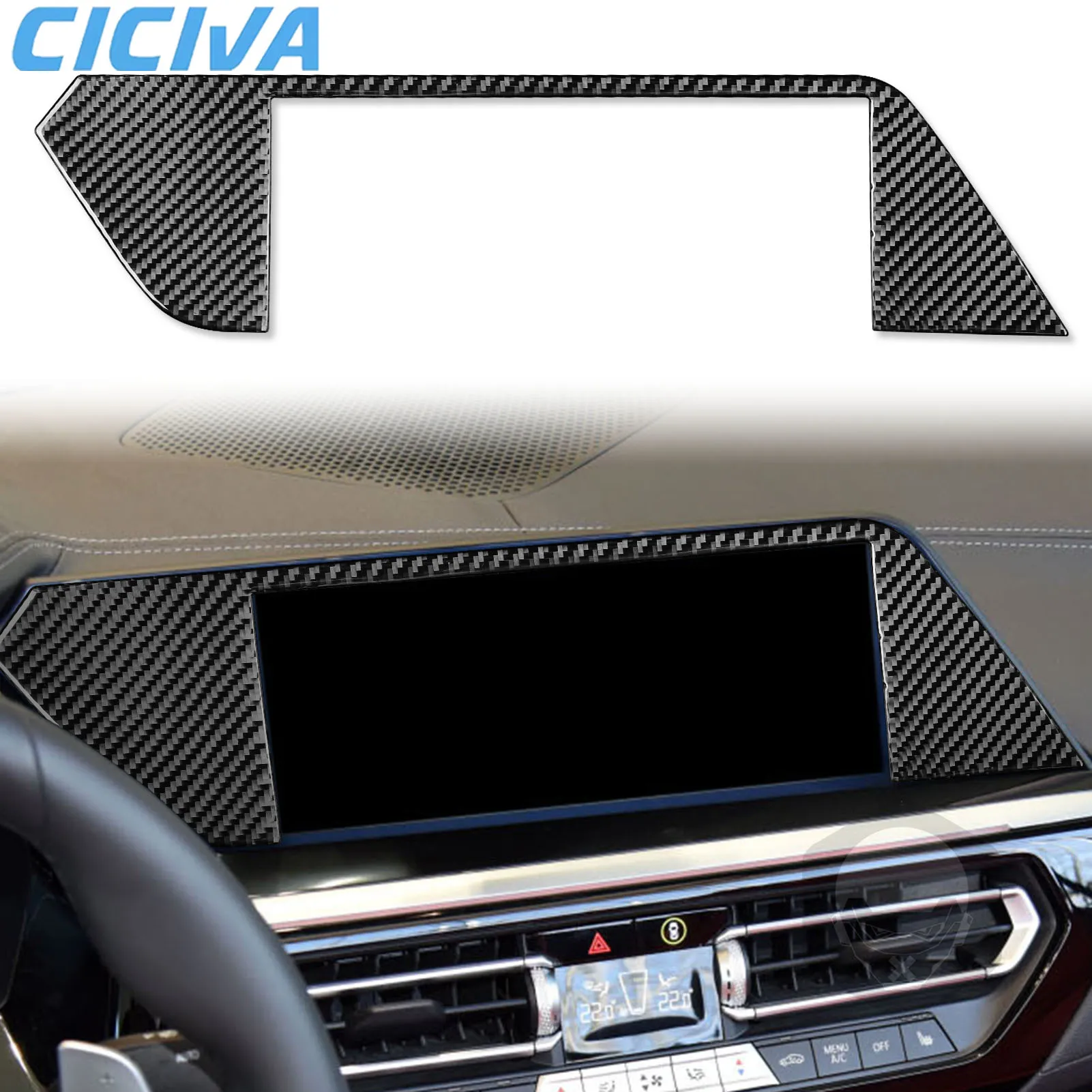 

For BMW Z4 G29 Accessories Interior 2019-2024 Carbon Fiber Dashboard Navigation Screen Frame Cover Tuning Stickers Auto Trims