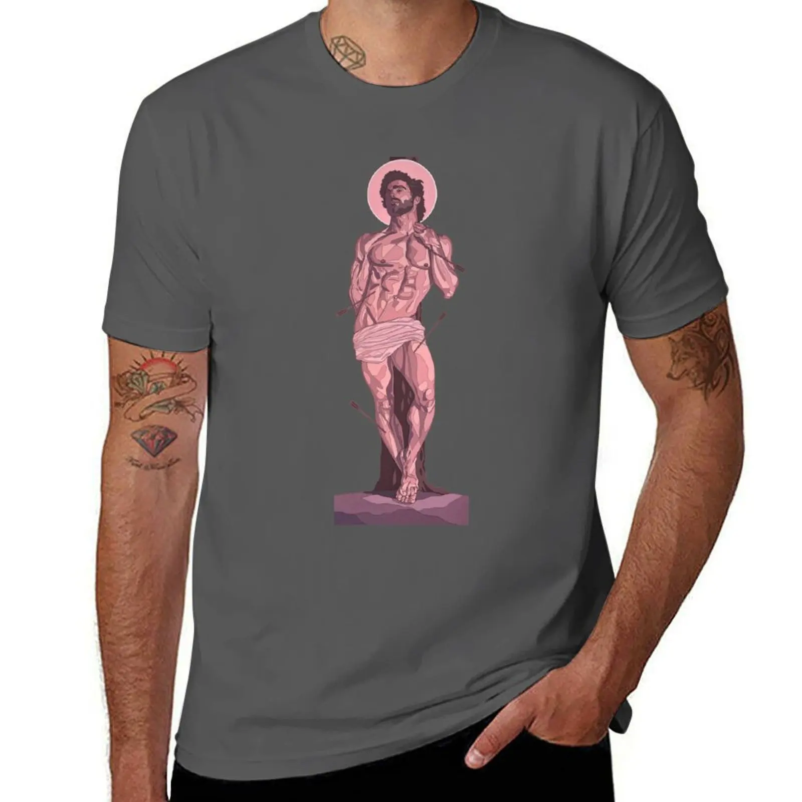 

Sanctus Sebastianus T-Shirt customizeds new gifts and t-shirts oversized graphic tee anime shirts men