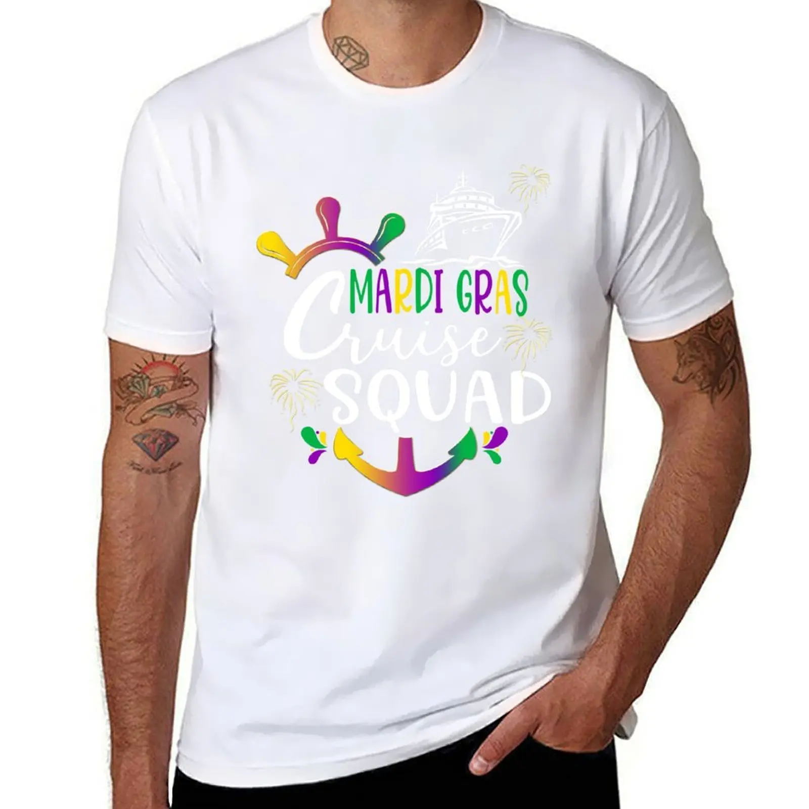 

Mardi Gras Cruise Squad T-Shirt mens graphic t shirts man t shirt summer T-Shirt