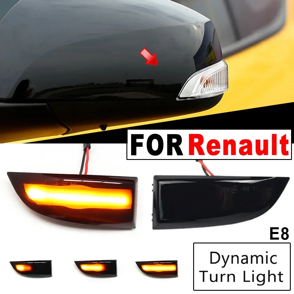 Fit for Renault Megane 3 MK3 III RS 2008-2016 Laguna III X91 Fluence LED Dynamic Blinker Indicator Mirror Turn Light Signal