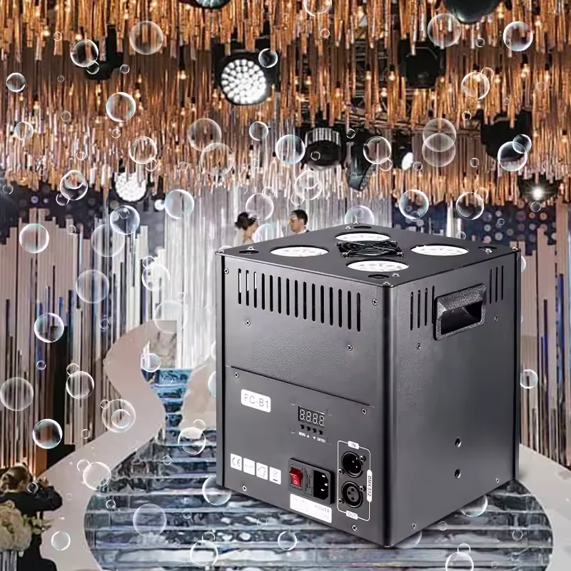 Imagem -01 - Máquina de Bolhas de Fumaça Led Palco de Casamento Efeito Especial Controle Remoto Dmx Altura de Spray 23m para Festa dj Discoteca Clube Show de Dança maquina de bolhas de fumaca led palco de casamento efeito especial controle remoto dmx altura de spray 23m para festa dj discoteca clube show de danca 01