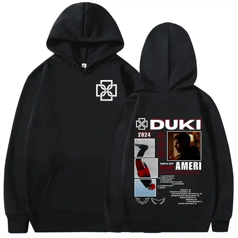 

Худи в стиле Y2K хип-хоп: мерч рэпера Duki ADA Tour, модные оверсайз толстовки с капюшоном, повседневные унисекс свитшоты с длинным рукавом