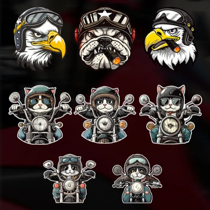 Cat Pilot Decorative Waterproof Stickers Gato Piloto for Motorcycle Helmet Tank Car Styling