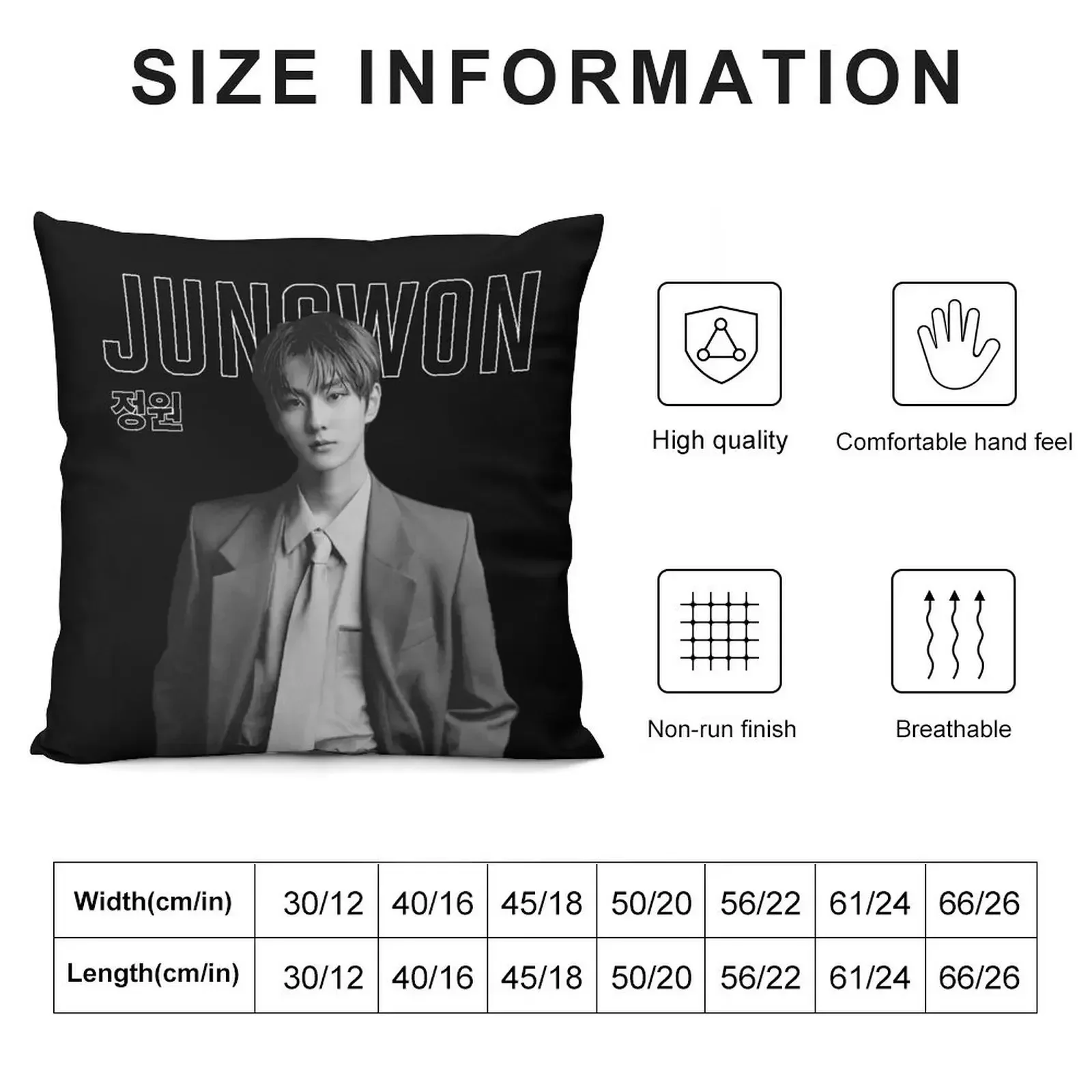 Jungwon - Black Edition Throw Pillow Rectangular Cushion Cover Sofa Cushion pillow