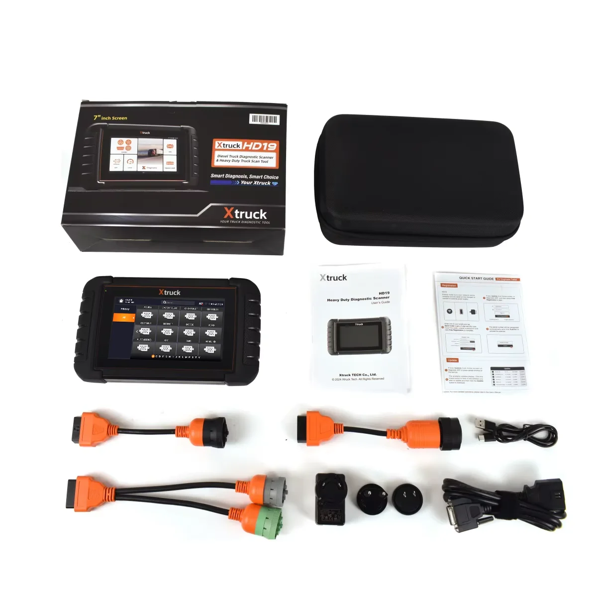 

Xtruck HD19 Diesel Truck Diagnostic Scanner & Heavy Duty Truck Scan Tool pickup truck bus diesel engine erase code OBD DPF ABS