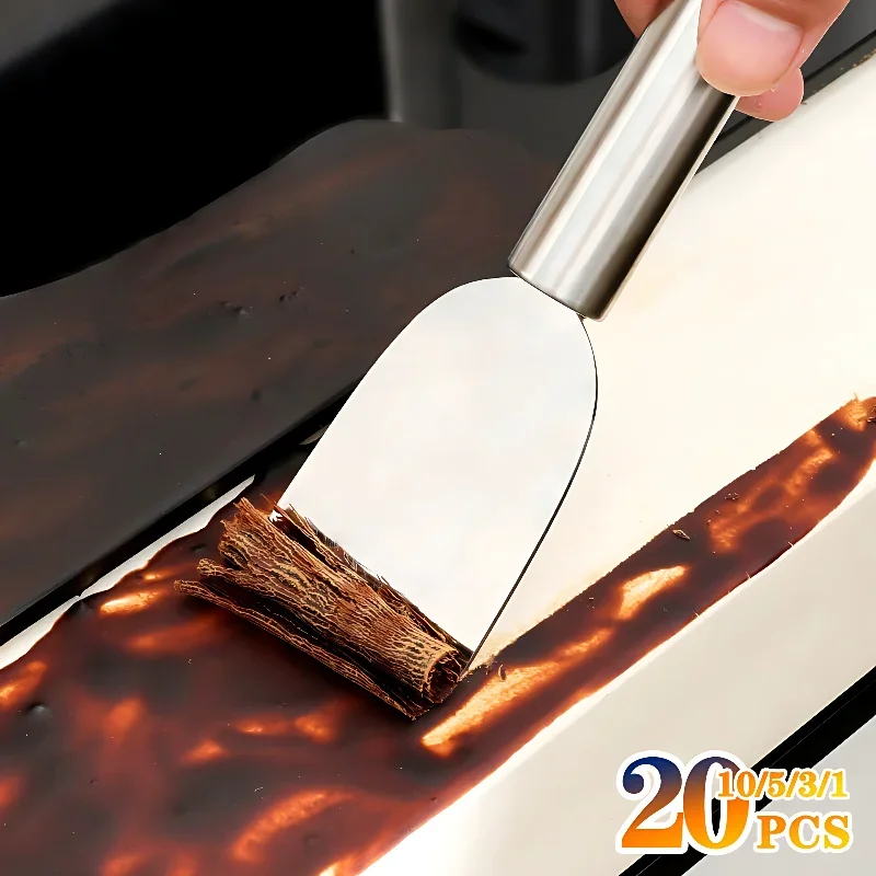 

1-20PCS Kitchen Accessories Multi-functional Household Stainless Steel Cleaning Spatula Refrigerator Defrost Stain Scraper Brush