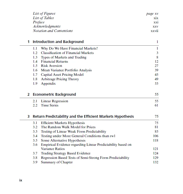 Financial Econometrics: Models And Methods